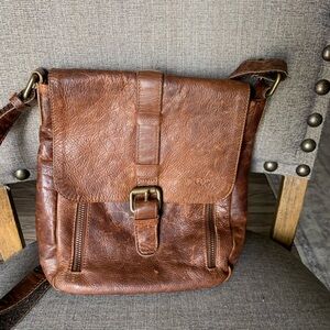 Classic Brown Leather Messenger Bag for Men